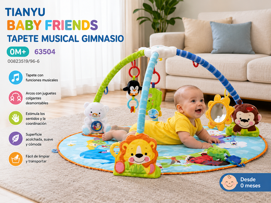 Tianyu Baby Friends Tapete Musical Gimnasio 63504 🩵