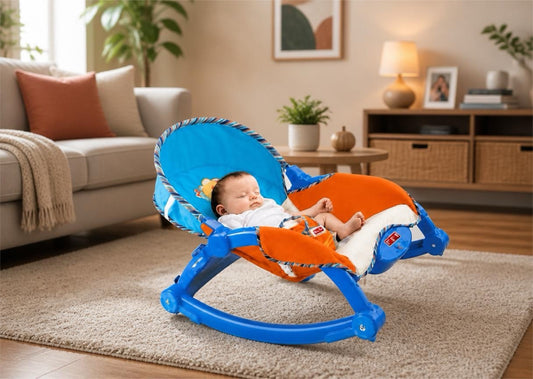 Tianyu I Baby Throne Balancín Confort - Celeste con Naranja 63500 💚