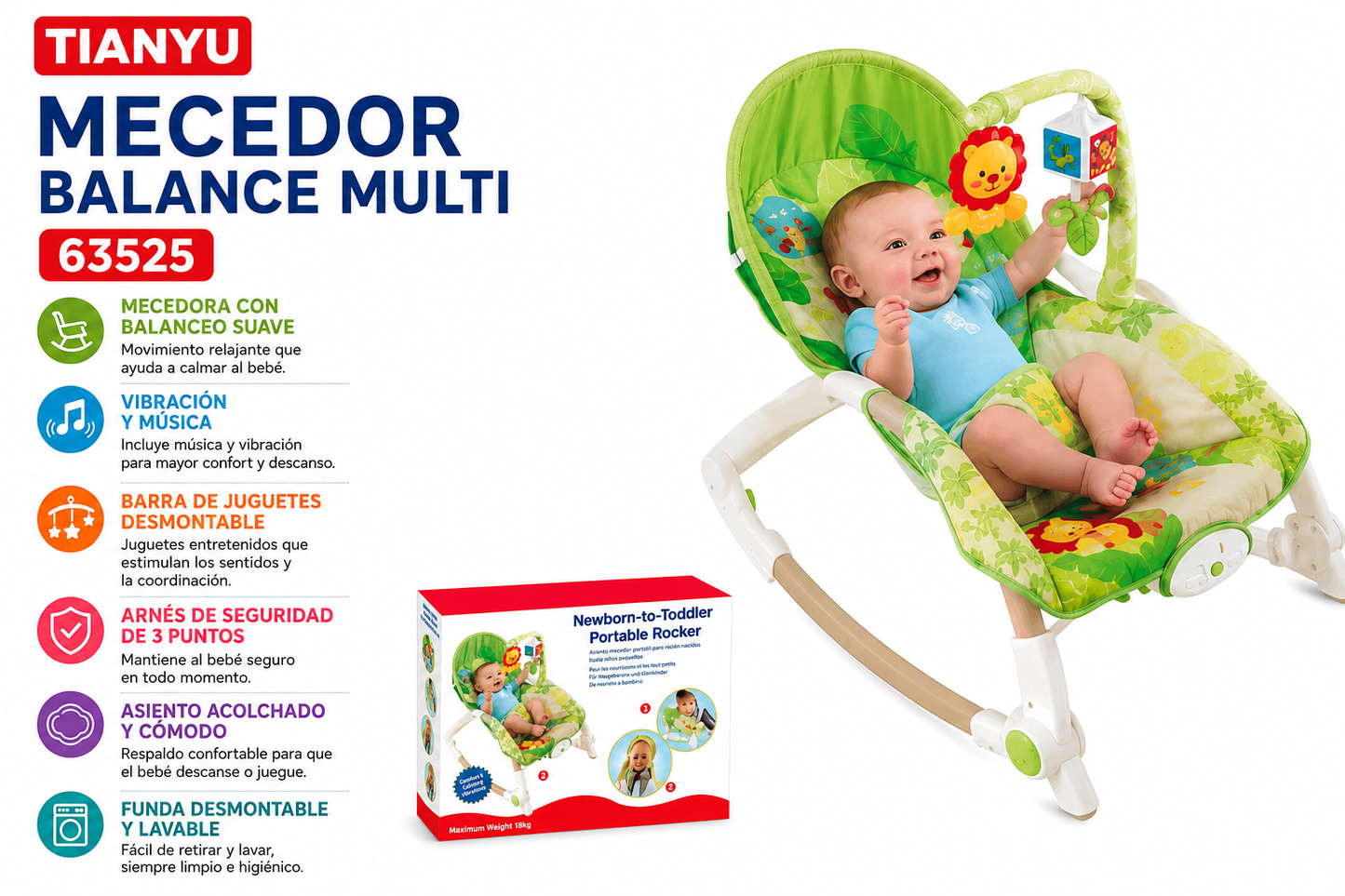 Tianyu Mecedor Balance Portable Rocker Multi R.N-18Kg 63525 💚