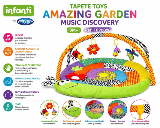 Infanti by Playgro – Tapete Toys Amazing Garden Music Discovery 0M+ 11190020 💚