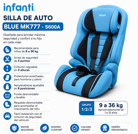 Infanti Silla de Auto Blue MK777 💚