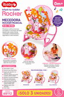 I Baby Mecedora Rocker Musical 0-18kg Rosa – 68112