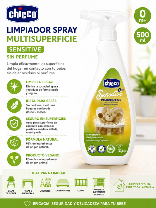 Chicco Higiene Limpiador Spray Multi superficie 500ml 
10101-00 - 122233 💚