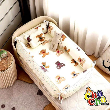 Cama Cuna Portátil Completo R.N.-2 años con Diseños Animados 123123 🩷🩵