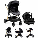 Premium Baby Carrito Moisés C/ Baby Seat + Base P/Auto Mike Negro PBSTR405BK - 498425 💚