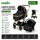 Kangu Baby Carrito Moisés + Silla Baby Seat KB5400 – Negro 💚