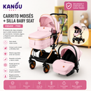 Kangu Baby Carrito Moisés + Silla Baby Seat KB5400 – Rosa 💚