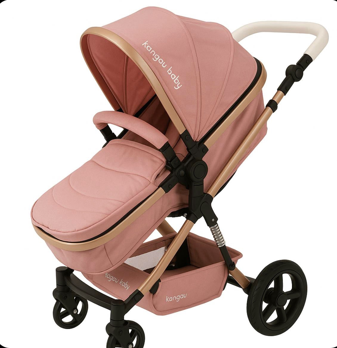 Kangu Baby Carrito Moises 2en1 Ligero y Compacto Rosa KB5300 – 11631 🩷