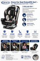 Graco Car Seat Extend2fit 3en1 – R.N.-45kg Stocklyn Gr2111210 - 171675 🩶
