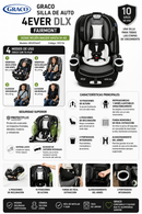 GRACO Silla De Auto 4Ever DLX – Fairmont R.N.-54 kg
Modelo: GR2074607
Código: 159116