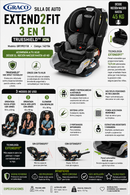 GRACO Silla De Auto Car Seat Extend2Fit 3 En 1 – TrueShield Ion
Modelo: GR1992118
Código: 142156