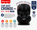 FISHER PRICE CAR SEAT CRONOX GRIS FP1912 - R.N.–36 KG – 948801