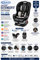GRACO CAR SEAT EXTEND2FIT GOTHAM R.N.-30KG
Modelo: GR2216092           Código: 191277