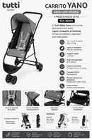 TUTTI BABY CARRITO YANO GRIS CON NEGRO
6 Meses hasta 15 kg
Ref. 80093