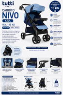 TUTTI BABY CARRITO NIVO AZUL R.N.-15KG
Ref.: 10.004.003 | Cód.: 70081 - 501042