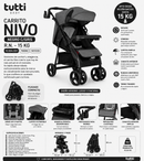 Tutti Baby Carrito Nivo Negro  R.N.-15KG
Ref.: 10.004.003 | Cód.: 70081 - 501042