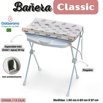 Galzerano Bañera Classic c/ Cambiador + Antideslizante Real  R.N.-20 kg – Ref. 7045
