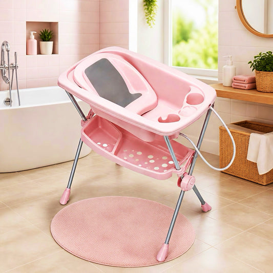 Galzerano Bañera Premium Aqua Rosa – Comodidad y Seguridad para tu Bebé 7090 🛁 🩷