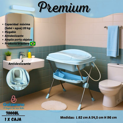 Galzerano Bañera Premium +Antideslizante Color Celeste R.N-20KG - 7000
