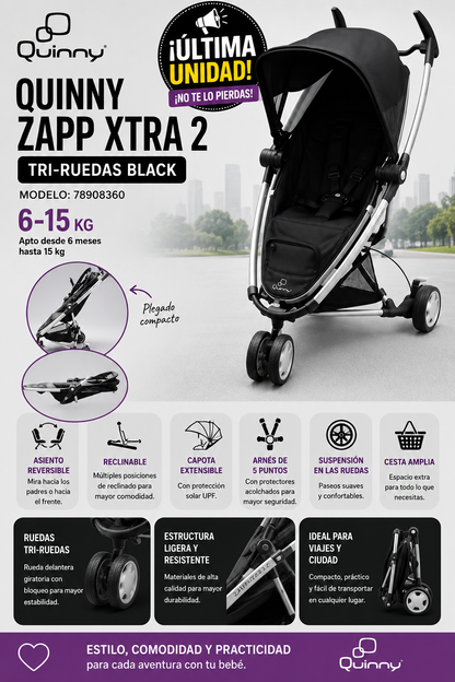 Quinny Zapp Xtra-2 Tri-Ruedas Black 6–15 kg
Modelo: 78908360