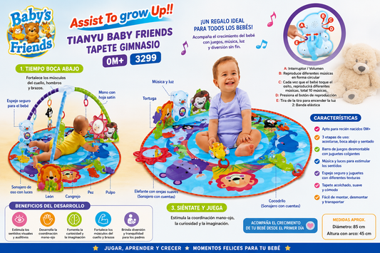 Tianyu Baby Friends Tapete & Alfombra Gimnasio 0M+ – 3299