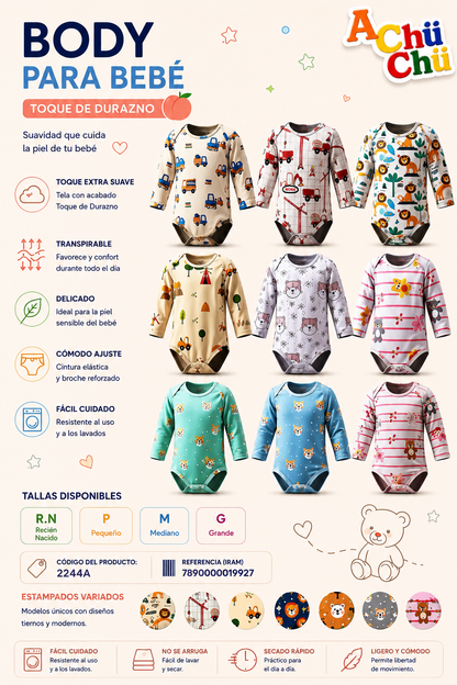 Baby Body para bebé – Toque de durazno - 2244A