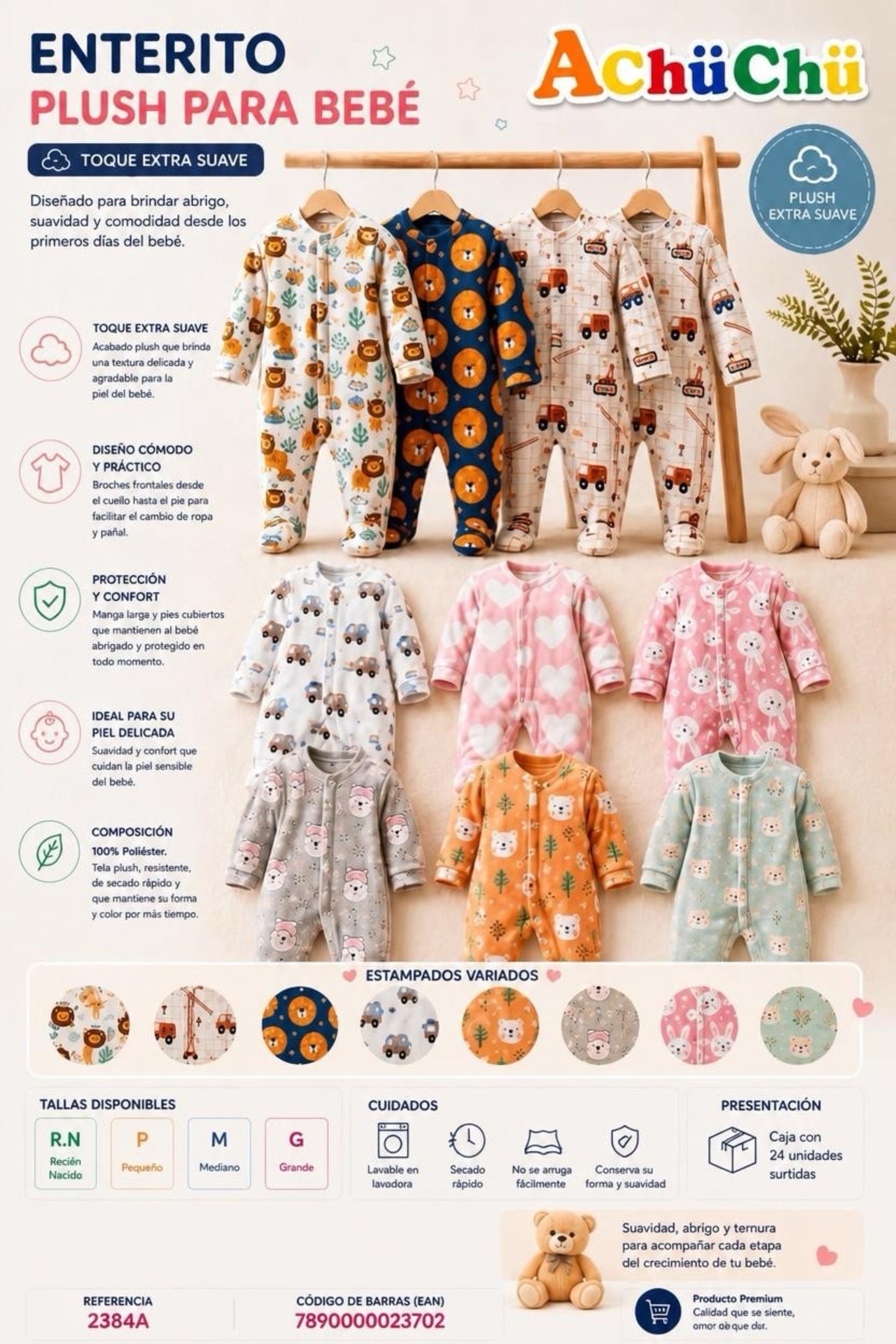 Baby Enterito Plush para bebé - 2384A