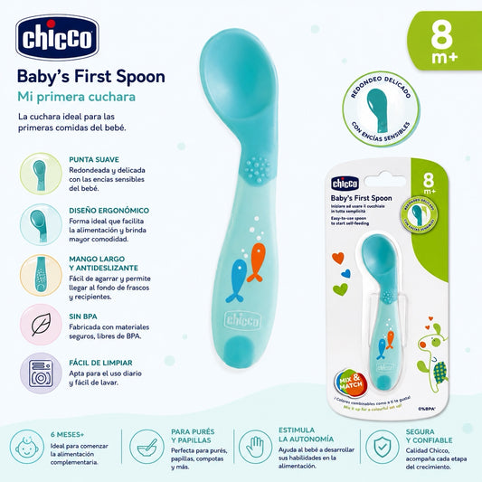 Chicco Primera cuchara (Verde) 8M+ 16100-20