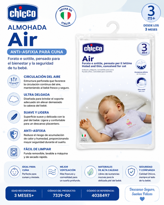 Chicco Almohada Anti-Asfixia para Cuna 3M+ 7339-00 | Cód. 4038497