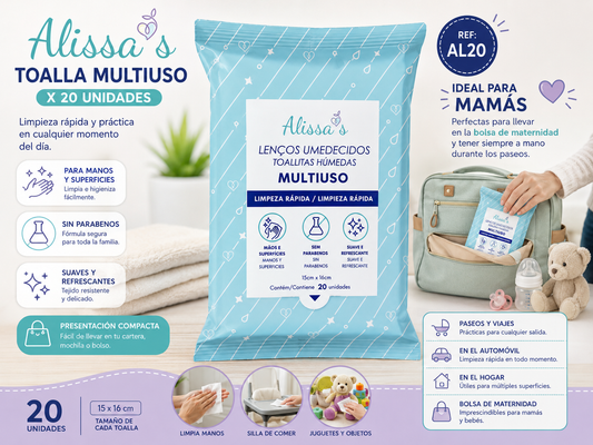 Alissa’s Toalla Multiuso x20 Unidades - Ref.: AL20