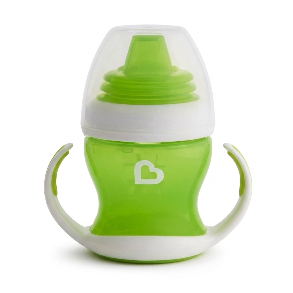 Munchkin Alimentación Vaso de Transición C/Asas Gentle 4m+ Color Verde 118ML MU17129
