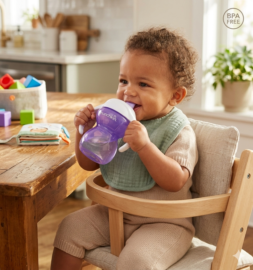 Munchkin Alimentación Vasitos Click Lock C/Pico Bite Proof C/Asas 207ML - Lilas MU44178 - 441684