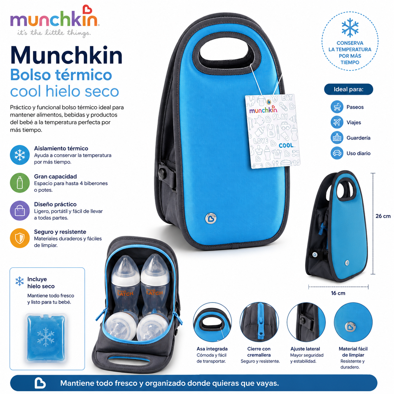 Munchkin Bolso térmico cool hielo seco 157660