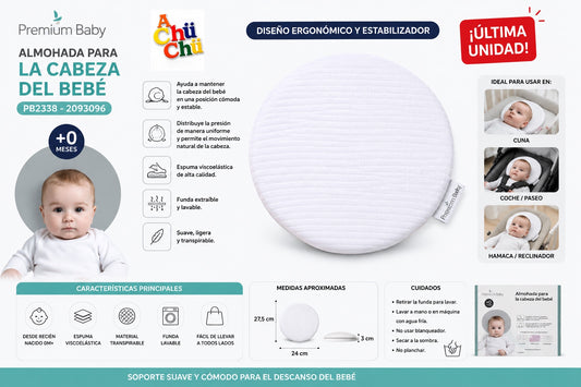 Premium Baby Almohada para Bebé PB2338 – 2093096 ¡Última unidad! 🔥 💚