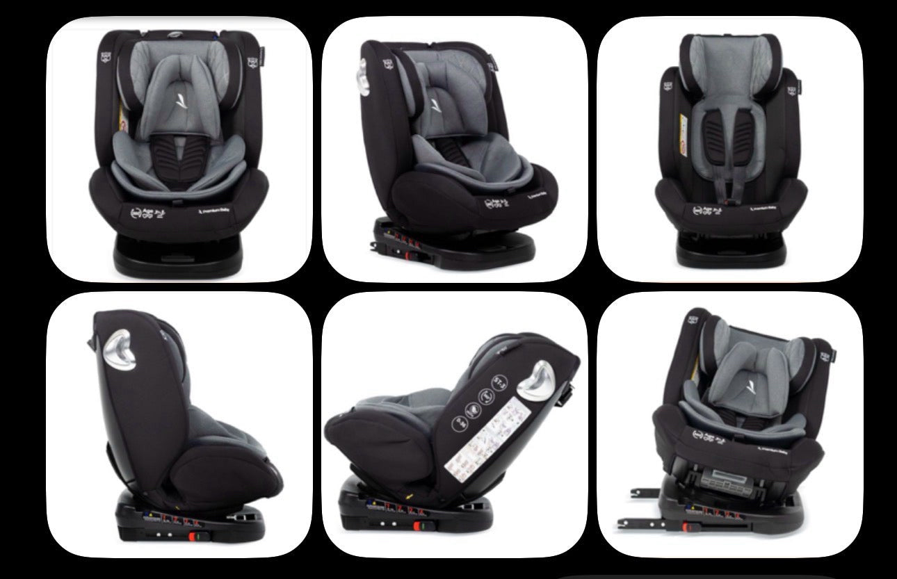 Premium Baby Silla de Auto First 360° 2.0 ISOFIX & Top Tether Gris/Negro R.N.–36 kg – PB-CFX501 / 2096653 💛