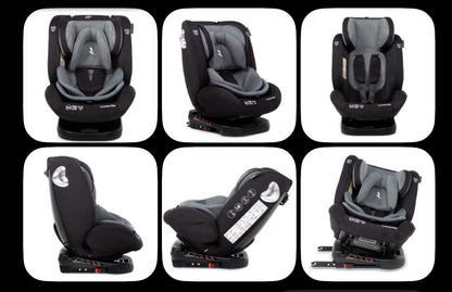 Premium Baby Silla de Auto First 360° 2.0 ISOFIX & Top Tether Gris/Negro R.N.–36 kg – PB-CFX501 / 2096653 💛