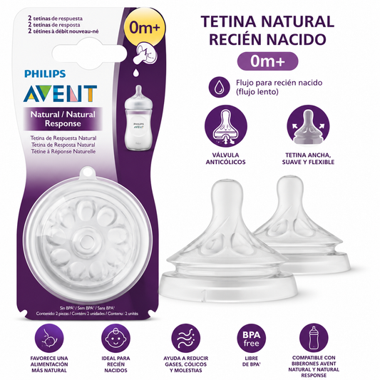 Avent Tetina Natural Recién Nacido Pack x2 - 0M+ 4127 - 873815