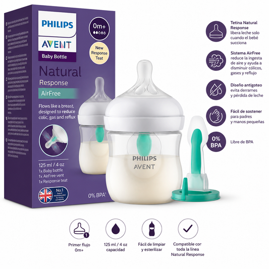 Avent Biberón Natural AirFree – 125ml / 4oz - SCY670/01 - 9006699