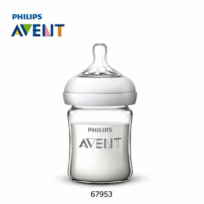 Avent Biberón Natural de Vidrio 125 ml / 4oz – 67953 - SCF671/13 67113 🍼                                        La forma más natural de alimentar a tu bebé desde el nacimiento.
