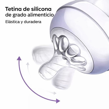 Avent Biberón Natural de Vidrio 125 ml / 4oz – 67953 - SCF671/13 67113 🍼                                        La forma más natural de alimentar a tu bebé desde el nacimiento.