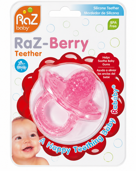 Razbaby Chupete Mordedor de Silicona Rosa 3M+ 340340