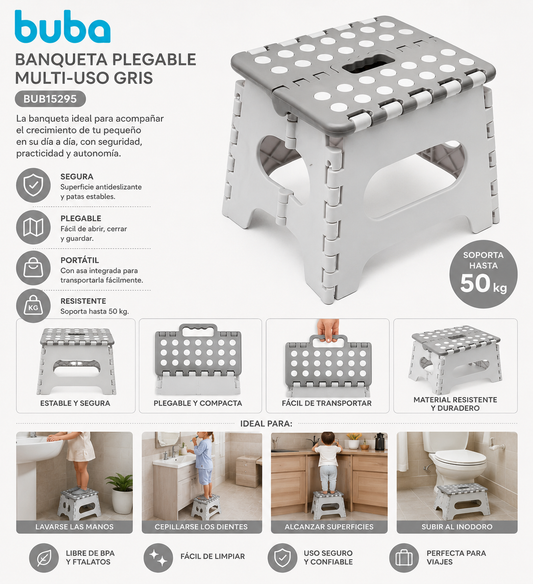 Buba Accesorio Banqueta Plegable Multi-Uso Gris
BUB15295 💚