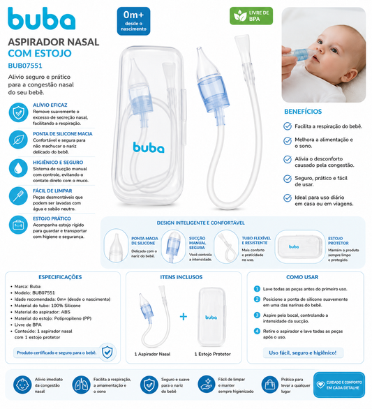 Buba Aspirador Nasal con Estuche - BUB07551 👶💙💛