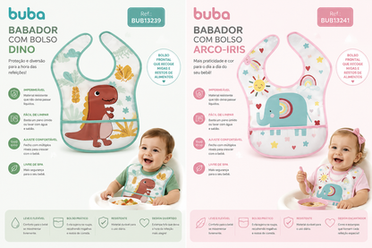 Babero con Bolsillo Dino BUB13239 🦖💚
