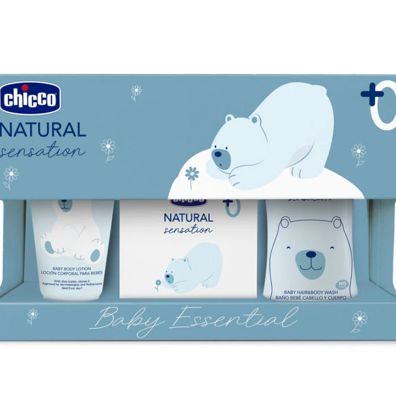 CHICCO HIGIENE SET NATURAL SENSES COSMÉTICA BABY ESSENTIAL 3PZ 9695-30 - 163915