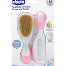 CHICCO CEPILLO Y PEINE NATURAL ROSA / AZUL - 0M+ ROSA 6569-10 - AZUL 6569-20