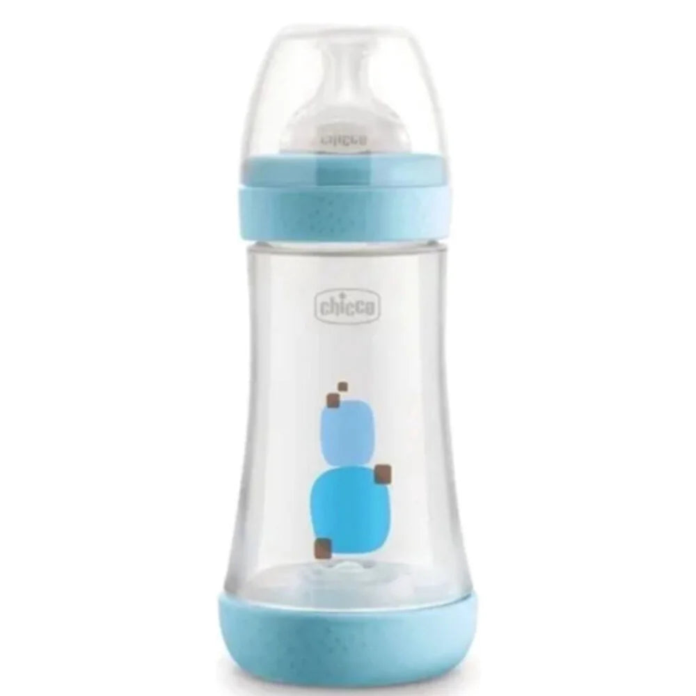 CHICCO BIBERON PERFECT 5 SILICONA  ROSA 240ML 2M+ 20223-10
