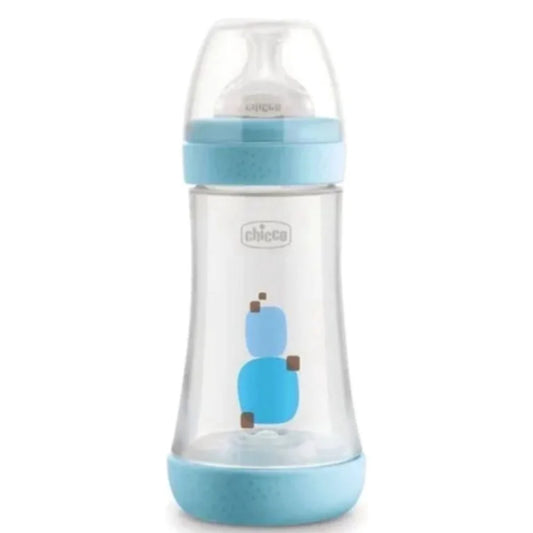 CHICCO BIBERON PERFECT 5 SILICONA  ROSA 240ML 2M+ 20223-10