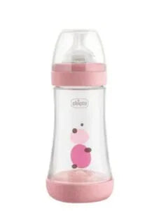 CHICCO BIBERON PERFECT 5 SILICONA  ROSA 240ML 2M+ 20223-10