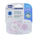 CHICCO CHUPETE PHYSIO COMFORT SILICONA 2 UNIDADES 0-6MESES 74931-11 - 74931-21